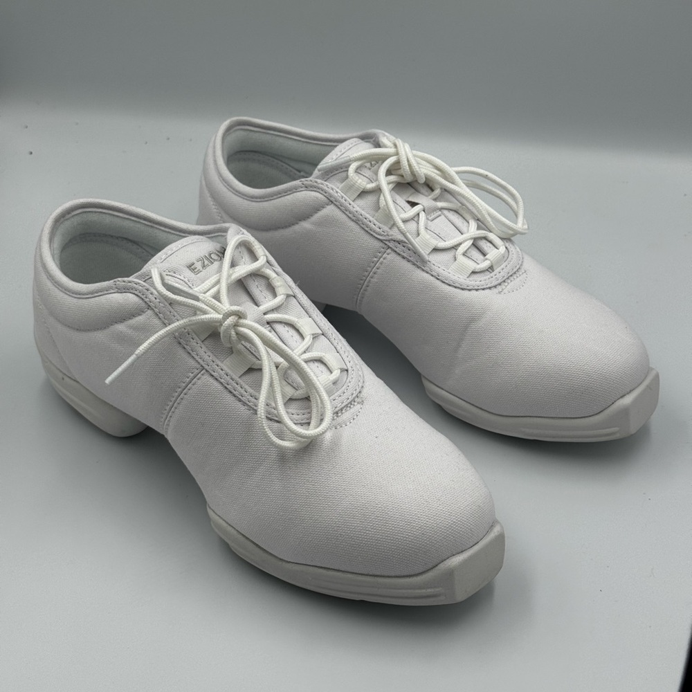 Capezio White Dance Sneakers Size 12 Split Sole Jazz Hip Hop Shoes - Picture 9 of 10